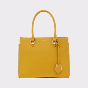 New with tags Aldo Yellow Crossbody Tailored Tote Bag with Two Handle Purse